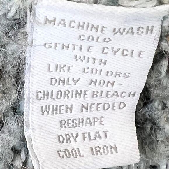 Charter Club Womens Sweater Large Shawl Collar Chunky Knit Green Speckle Pattern - Picture 6 of 6